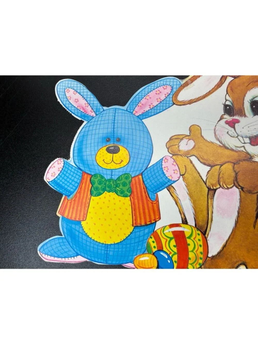 Vintage Easter Spring Bunny Rabbit Die Cut Paper Decoration Cutout